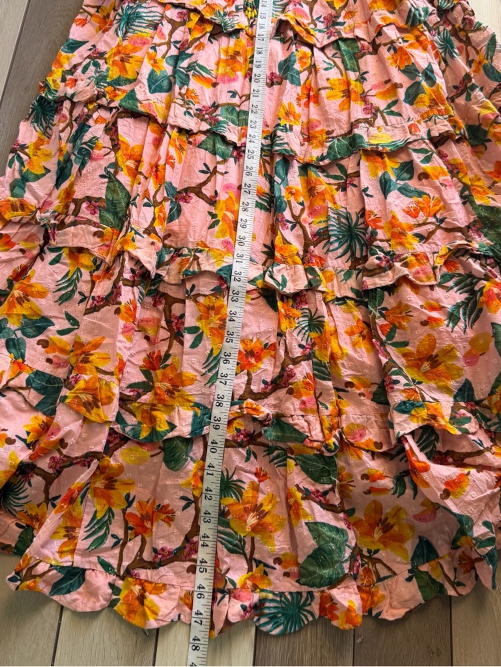 Farm Rio Square-Neck Tiered-Maxi Dress - Picture 4 of 12